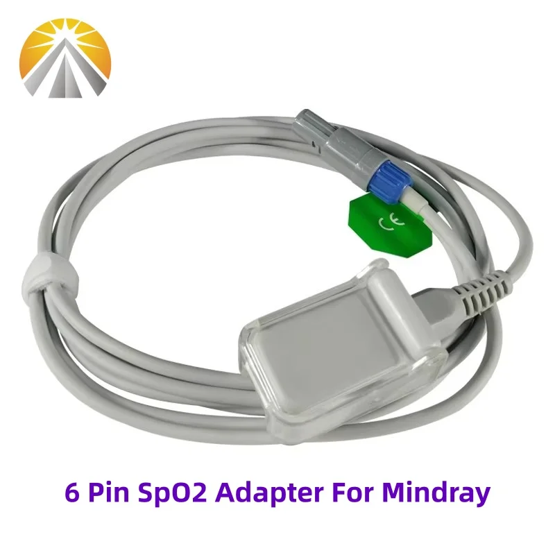 0010-20-42594 Reusable SpO2 Extension Cable 6 Pin to DB9 Female Adapter for Mindray Monitors PM7000 PM8000 PM9000 MEC1000 VS800