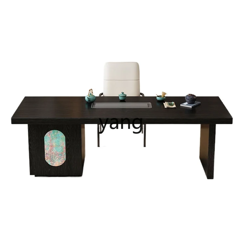 

LH new Chinese solid wood tea table and chair combination kettle integrated household tea table