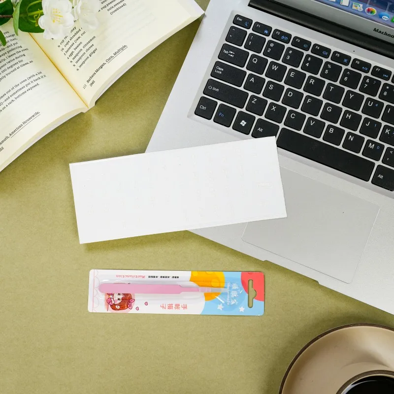 Adesivi per tastiera in lingua tailandese per computer desktop e portatili, adesivo singolo, tipo universale, adesivi trasparenti con incisione laterale