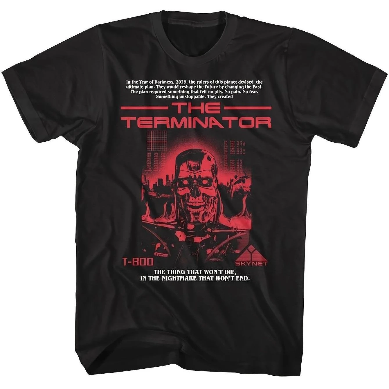 Terminator Dark Year 2029 camiseta para hombre cuatro estaciones cómoda camisa de cuello redondo Terminator fanáticos de la película vestir diario