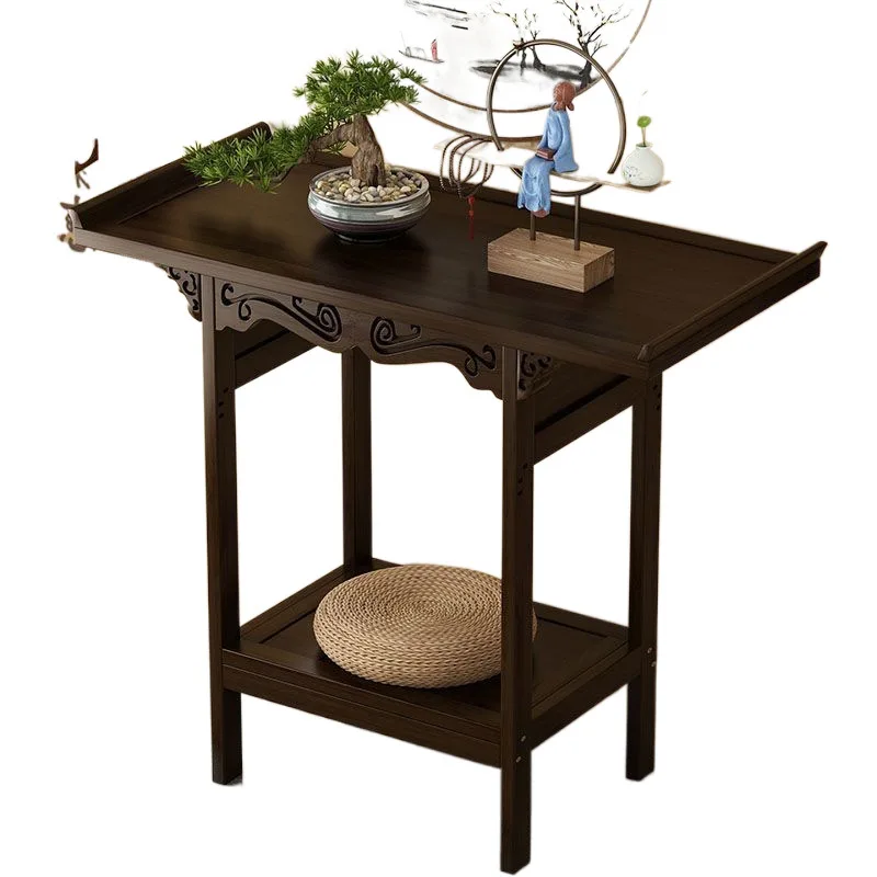 

Flower stand Shelf Balcony Floor-to-ceiling flower table New Chinese entrance table Living room