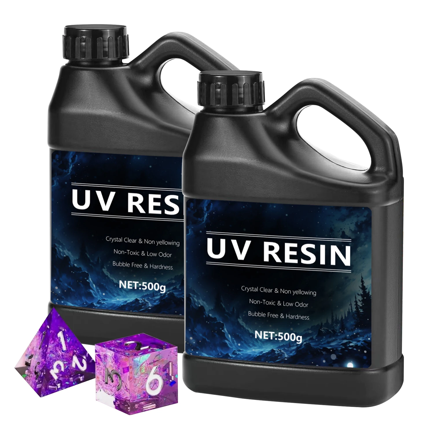 

UV Resin Bulk 500-1000g, Upgraded Formula & Crystal Clear for Jewlery Making, Art Craft ,Resin UV Kit for Earring, Pendan,tDIY