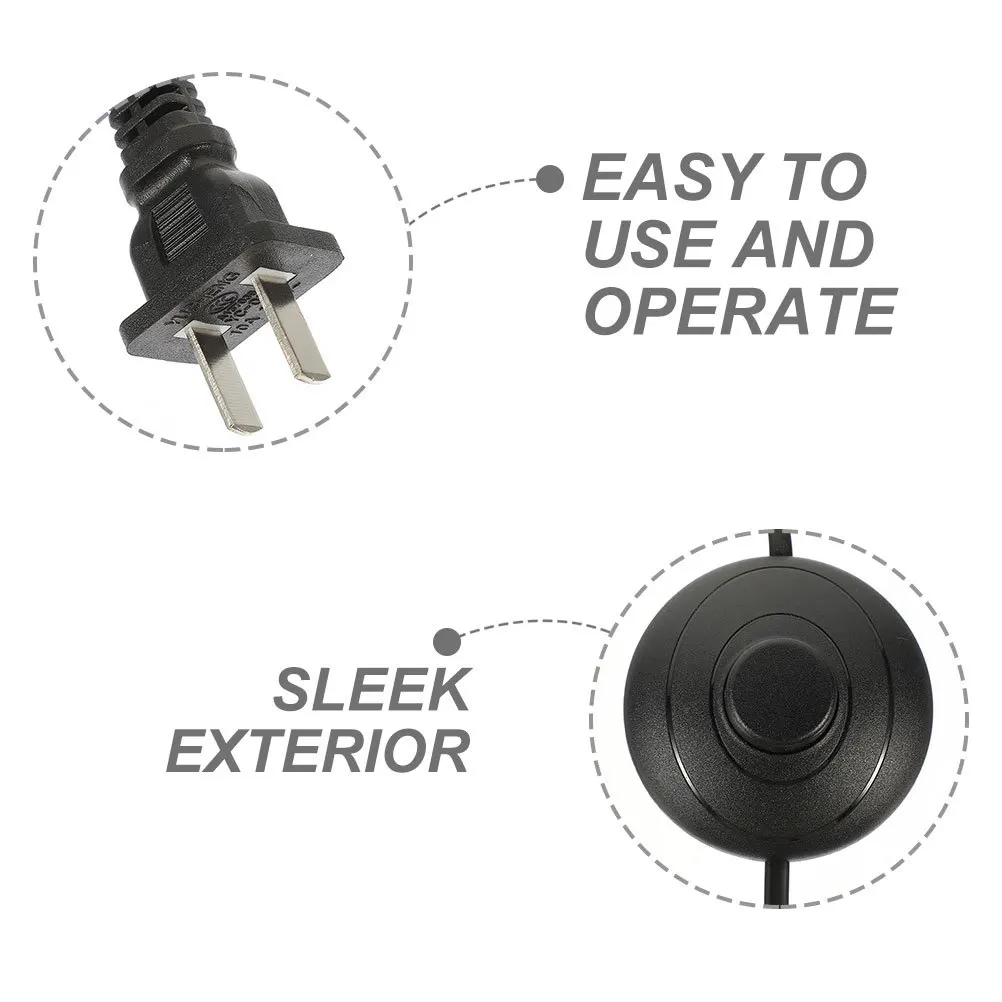 

Lamp Foot Switch Extension Cord Cn Flat Plug Pedal Button Foot Switch Power Cord for Home Office Lighting Christmas Tree