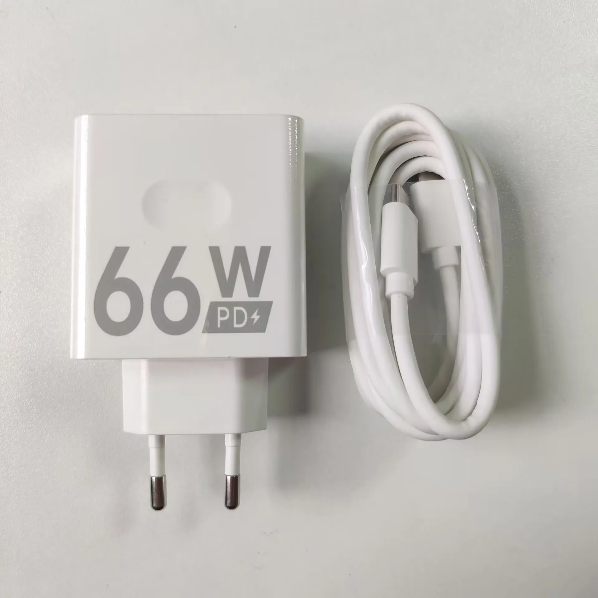 Adapter szybkiego ładowania 66W do telefonu Unihertz Tank 2 Tank 1 8849 Shark z wtyczką EU US + podwójny kabel USB typu C — zdjęcie produktu 3