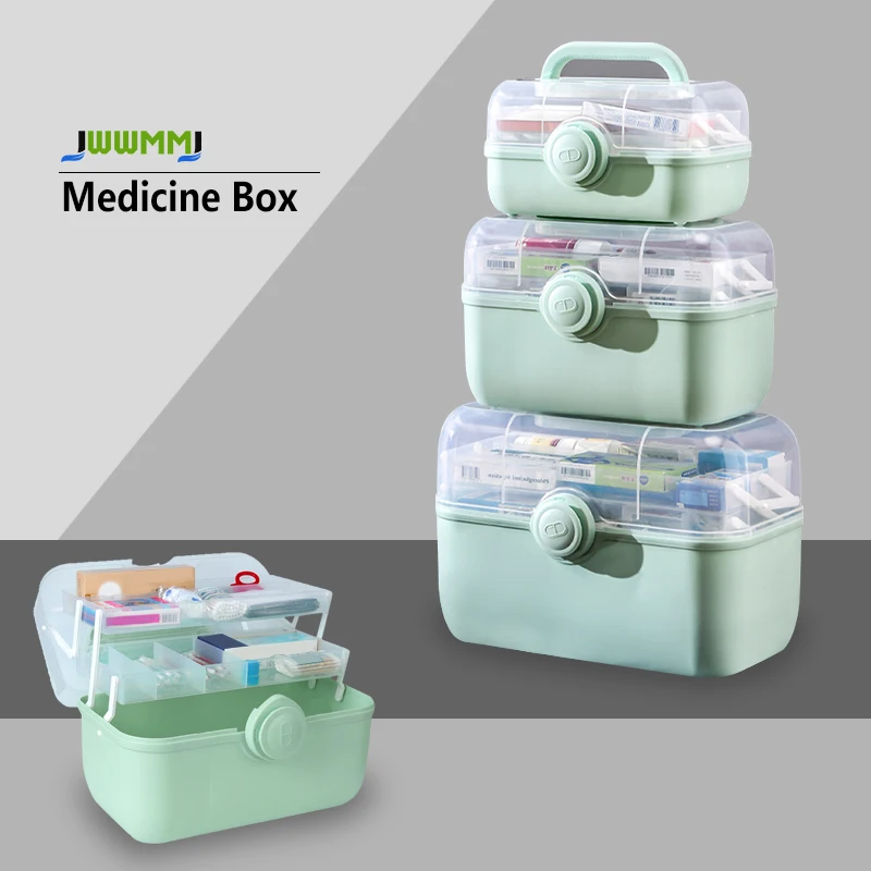 

1pcs Multipurpose Art Craft Organizer Storage Box with 3 Layers Plastic Tool Box with Handle for Sewing Hair Accessories