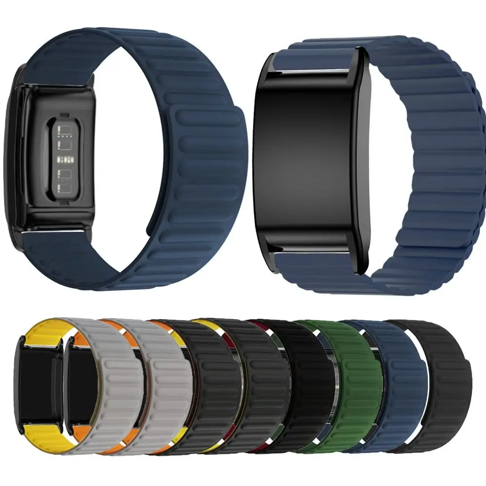 Nova banda de fitness magnética ajustável silicone esportes pulseira com caso relógio protetor rastreador cinta para whoop 4.0 das mulheres dos homens