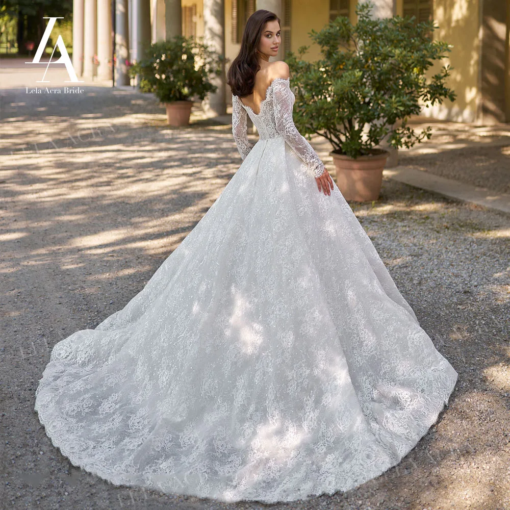 LelaAcra Long Sleeve A-Line Wedding Dress 2026 Sweetheart Appliques Lace  Princess Bride Gown SM180 Plus Size Vestido de Noiva - AliExpress 320