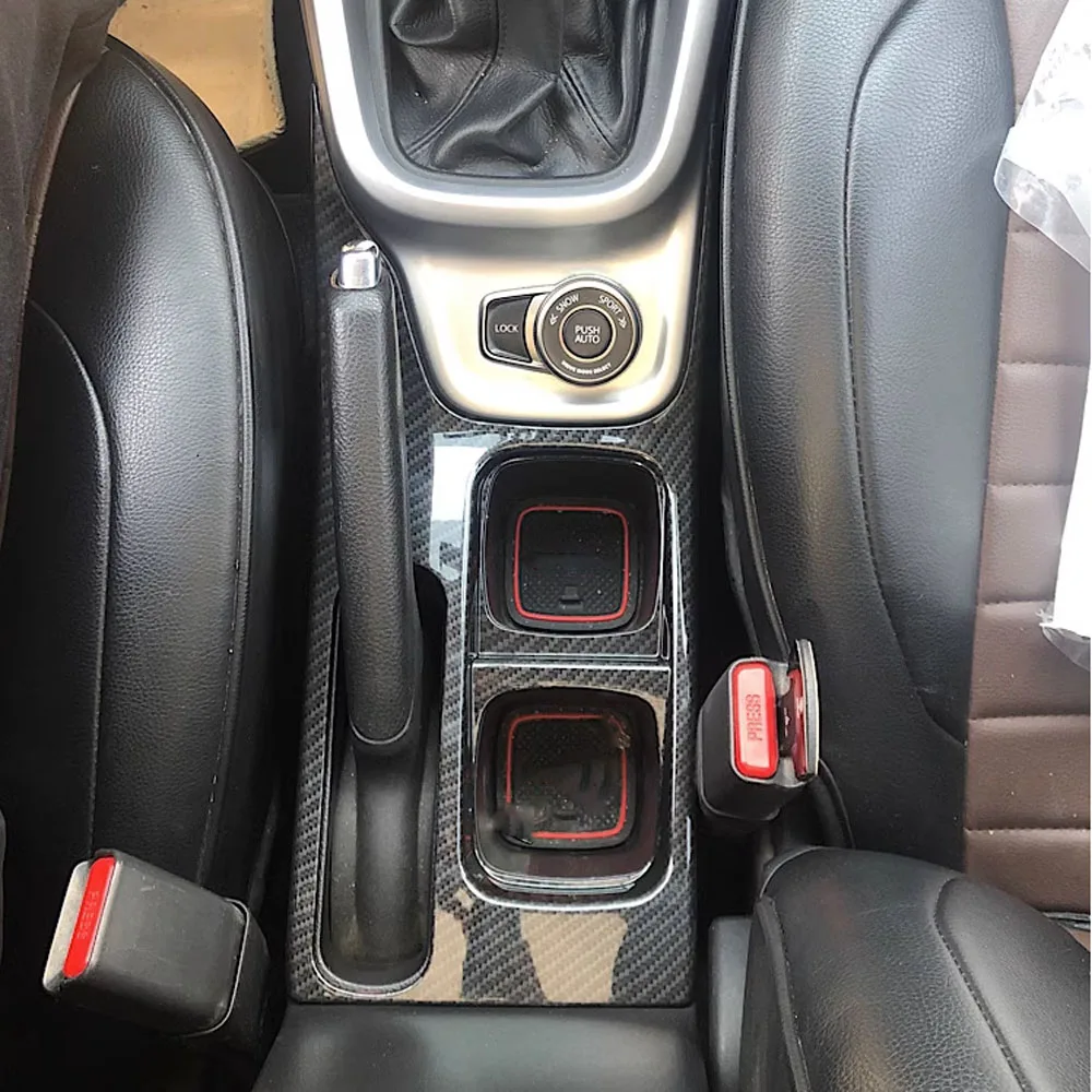 For Suzuki Vitara 2016 2017 2018 2019 ABS Silver Center Console Cup Holder Panel Trim Cover Interior Decorative Frame Sticker