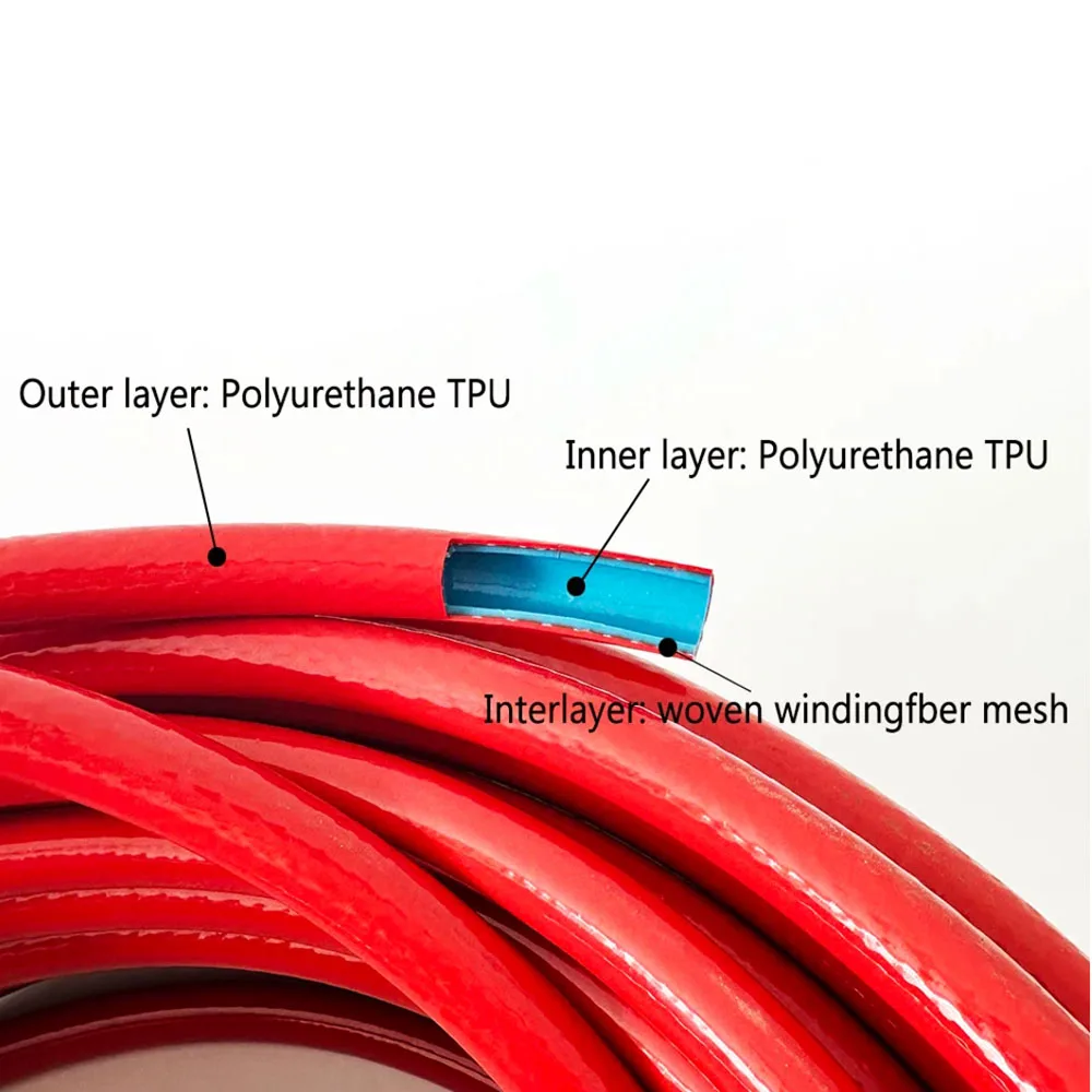 1M Red TPU Resin Fuel Hose, Diesel Hose, High Temperature And High Pressure Explosion-Proof Fuel Hose, Inner Diameter 8mm 10mm