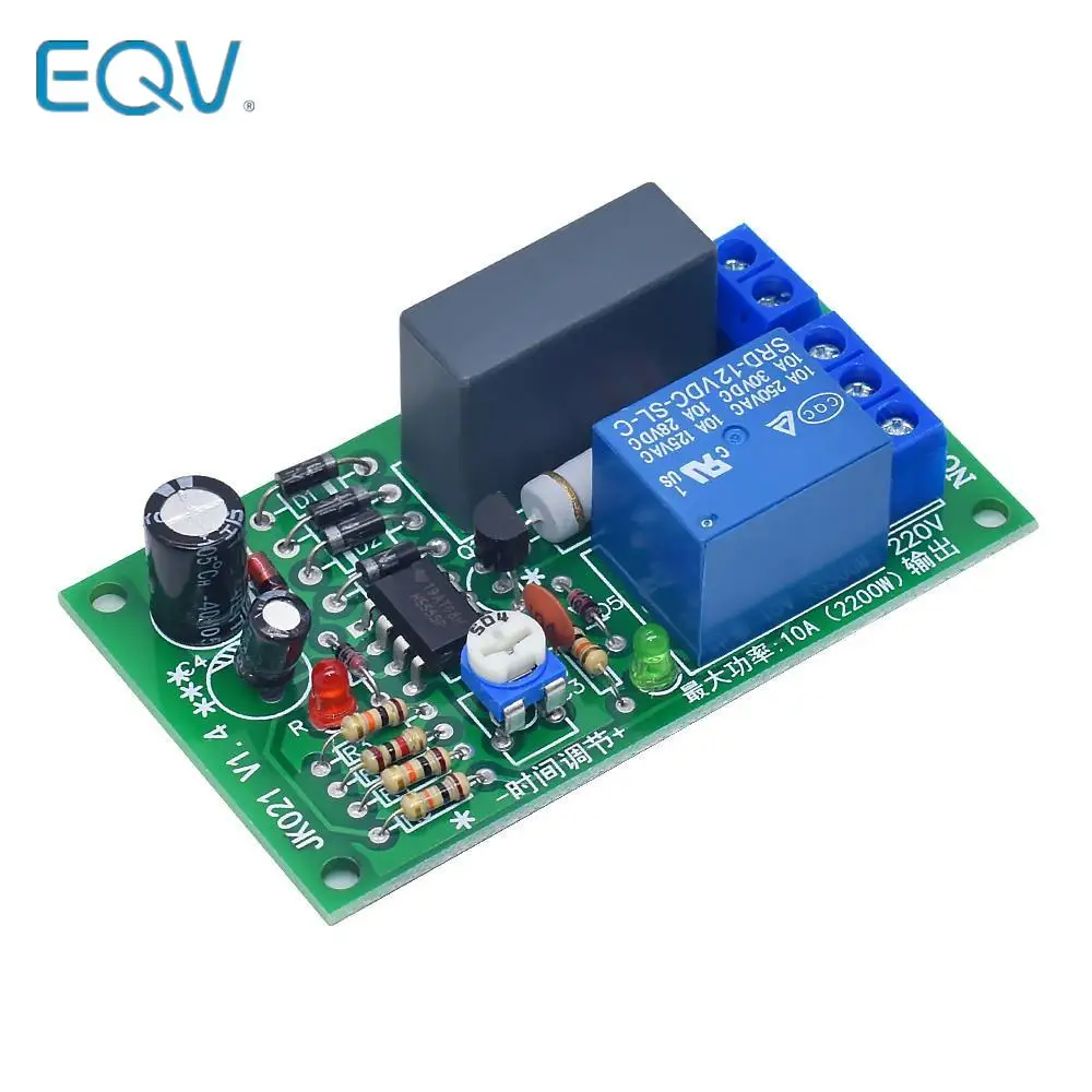 220V Delay relay board 5S timing/power-on delay disconnect module is suitable for stair light corridor switch NE555 scheme