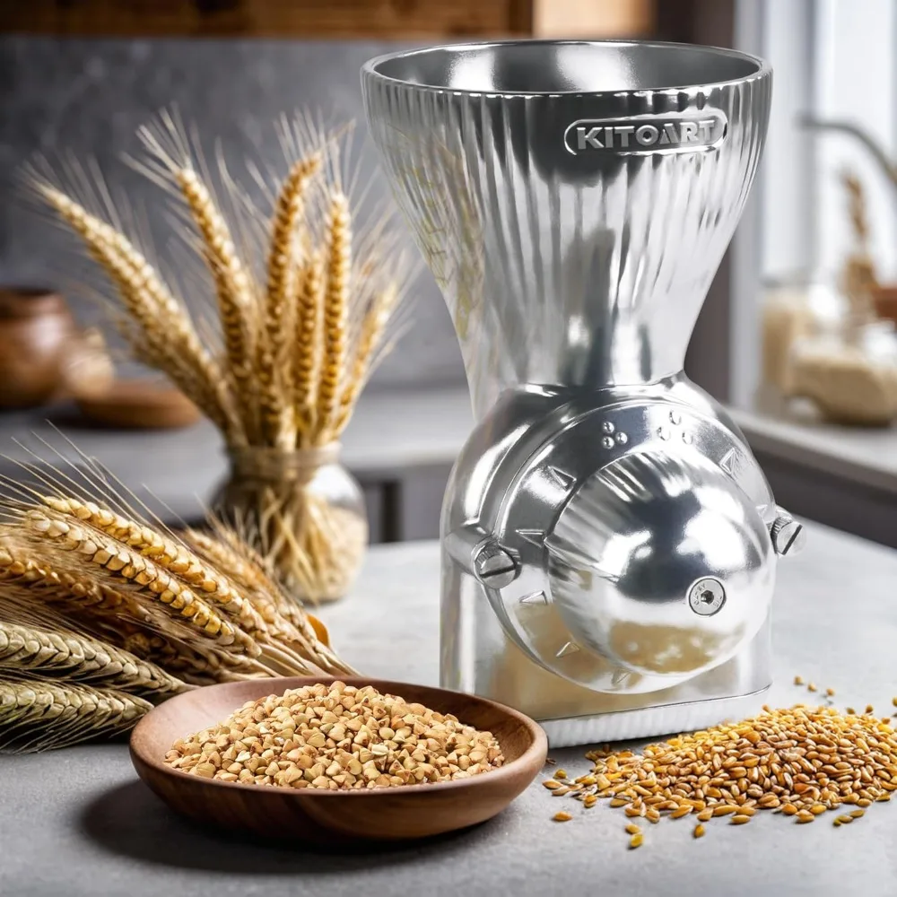 مرفق مطحنة الحبوب المعدنية بالكامل لخلاط حامل كيتشن إيد مع 12 مطحنة دقيق بمستوى طحن، مرفق مطحنة الحبوب