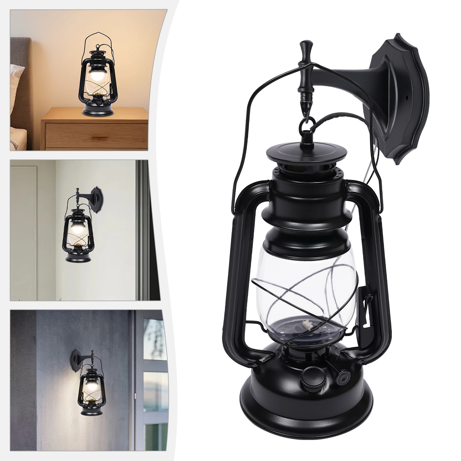 

BYMAOCAR Wall Mount Light W/ E27 Holder, 165-265V Rustic Plastic Shade, for Living Room Kitchen Hallway Entrances Bars