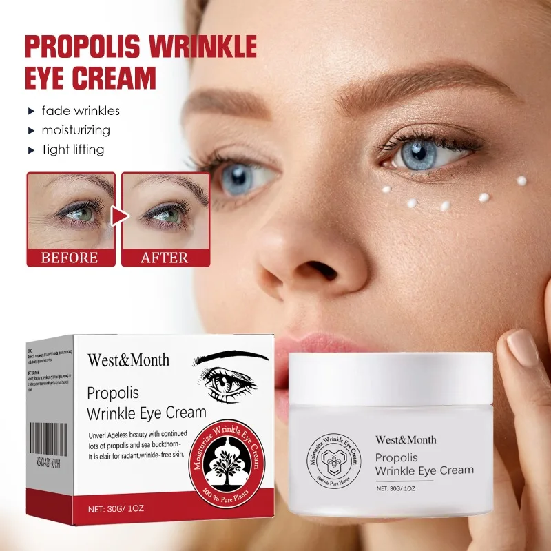 Propolis Wrinkle Eye Cream Moisturizing Eye Skin Anti Wrinkle Remove Dark Circle and Puffiness Bags Smoothing Firming  Eye Care