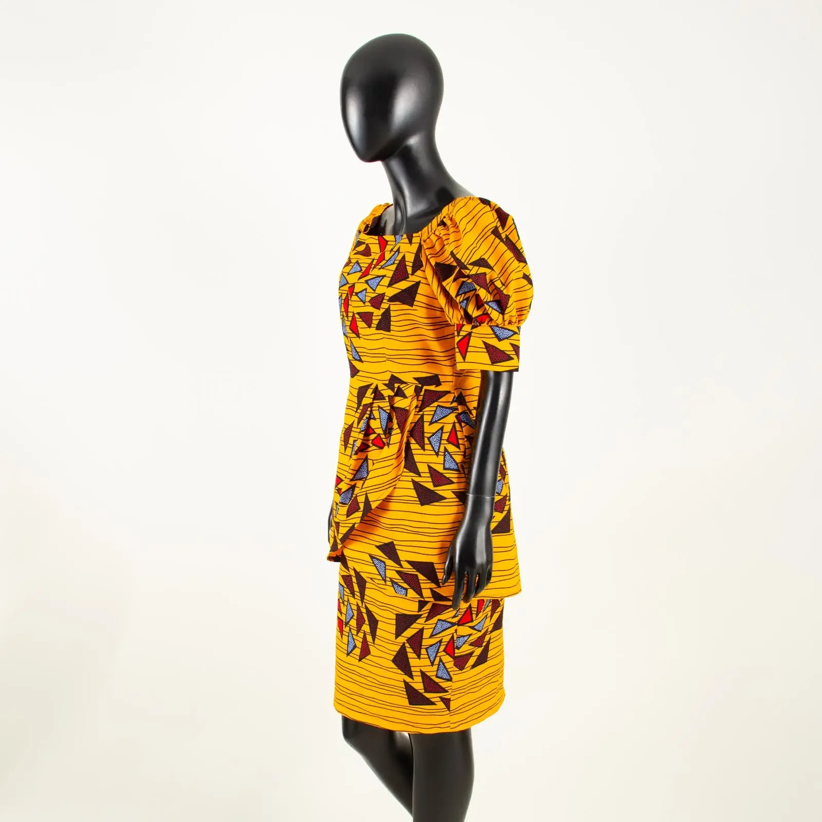 Vestidos africanos Ankara para mujer, vestido Dashiki, ceñido al cuerpo, estampado de cera Batik, manga corta, vestido Midi de fiesta para mujer