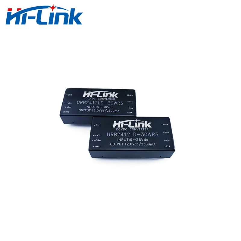 하이링크 신형 24V~12V 2.5A 출력 DC-DC 전원 공급 장치 URB2412LD-30WR3 91% 고효율 절연형 컨버터 (LED 조명용)