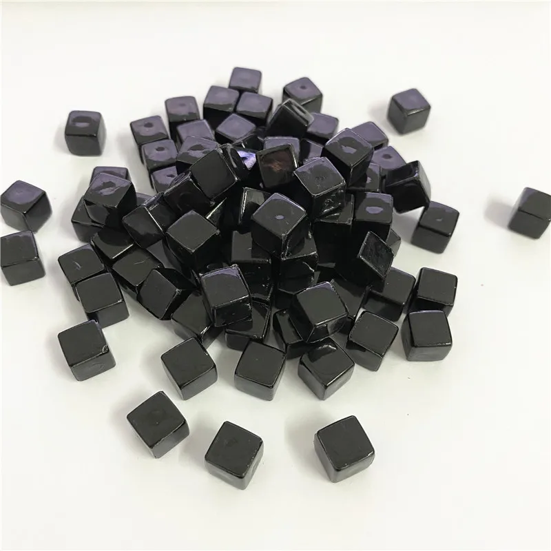 50Pcs/set Solid Color 8mm Blank Acrylic Dice Chess Piece For Board Game Right Angle Cube