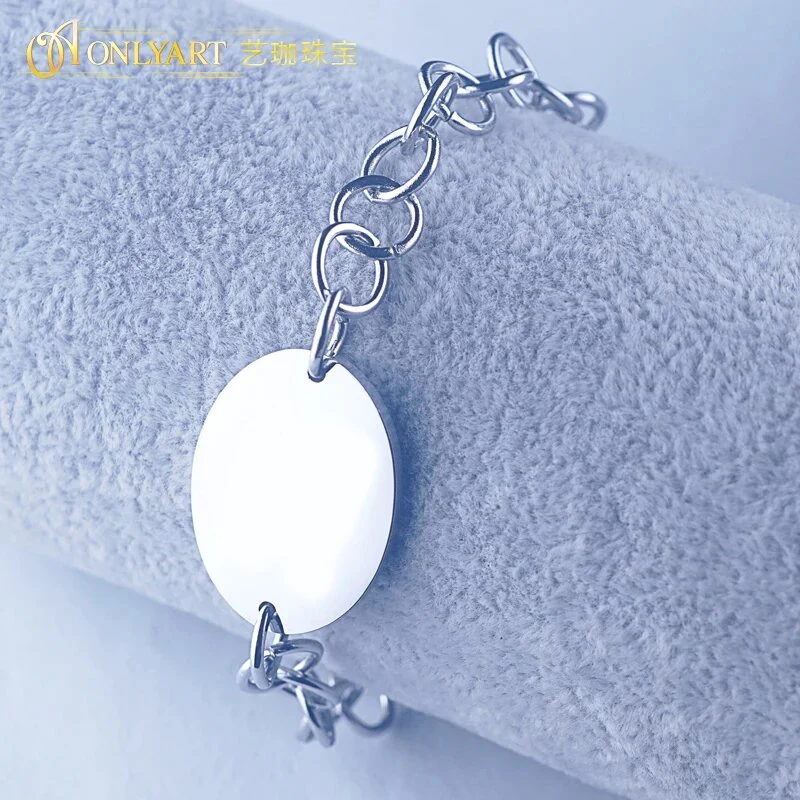 Fashion Medical Alert Bangle New Design Silver Color Hospital ID Bracelets for Men and Women Couple Jewelry OnlyArt