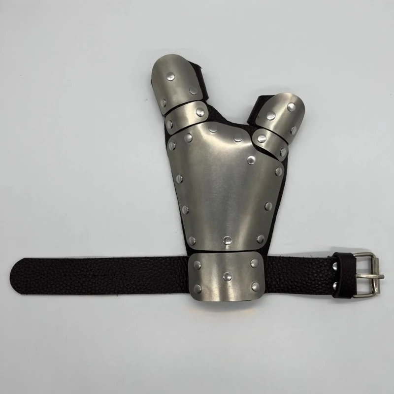 الرياضة في الهواء الطلق الصيد المهنية العناية باليدين الصيد معصمه لوح فولاذي قفازات أدوات واقية خاصة معدات التخييم #2