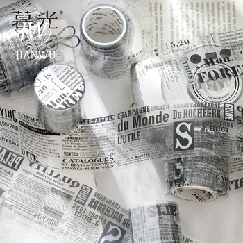 JIANWU 50 ミリメートル * 200 センチメートルノスタルジアモノローグシリーズヴィンテージ英語テキスト素材コラージュ PET テープクリエイティブ DIY ジャーナル文具