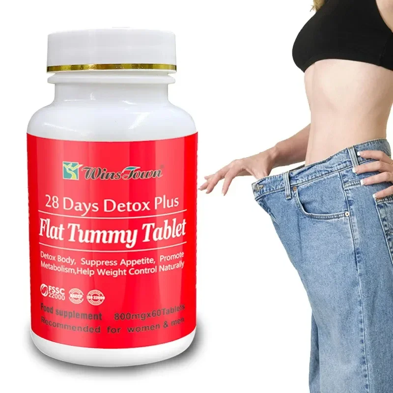 28 Day Teblet Detox Plus Flat Tummy Tablet Detox Body Suppress Appetite Promote Metabolism