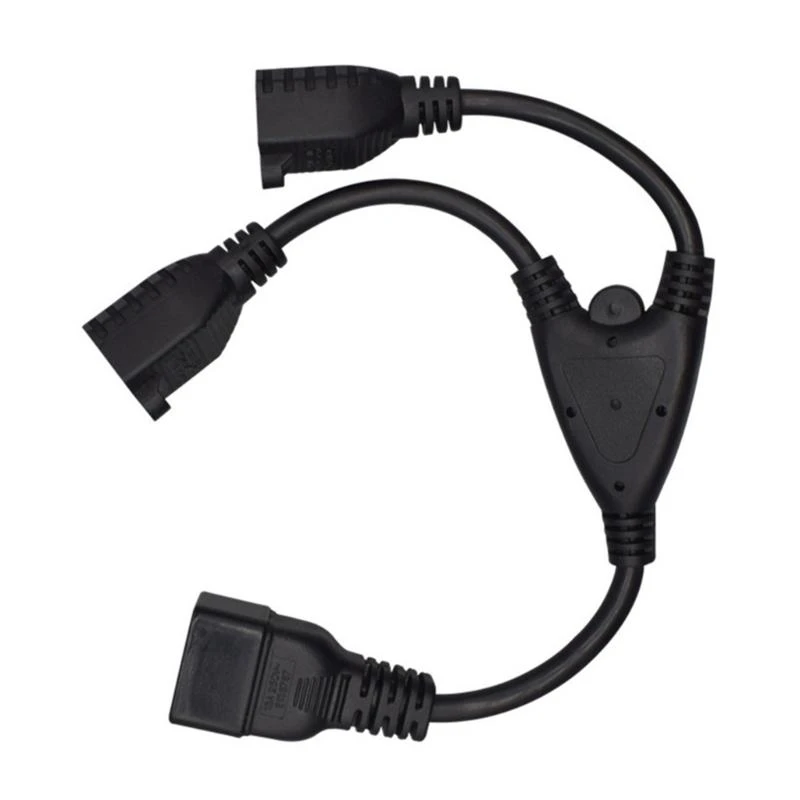 

97QB Reliable 16A IEC320 C20 to 2x5-15R US Standard Female Splitters Adapters Power Cable for Efficient Power Distribution