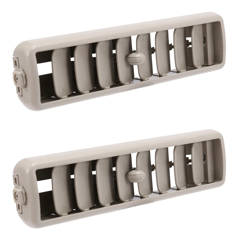 2X Beige Car Roof Top Side Air Conditioning Vent Outlet A/C Panel Grille Cover Install For Mitsubishi Pajero V93 V97