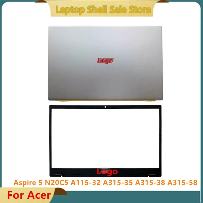 

New For Acer Aspire 5 N20C5 A115-32 A315-35 A315-38 A315-58 Silver LCD Back Cover Top Case/LCD Front Bezel