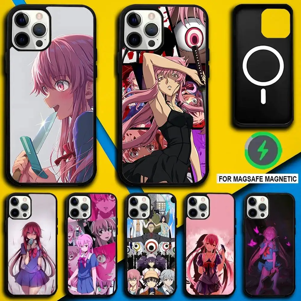 

M-Mirai Anime Nikki Phone Case For iPhone 17,16,15,14,13,12,11,Pro,Max,Plus,Mini,SE4,E Magnetic Magsafe Wireless Charging