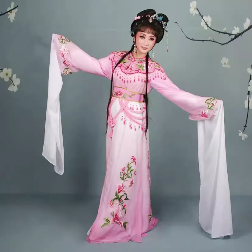 

Ancient Chinese Drama Costume Yue Opera Hanfu Cui Yingying Lead Female Role Multicolor Dance Stage Performance Outfits Rose Pink