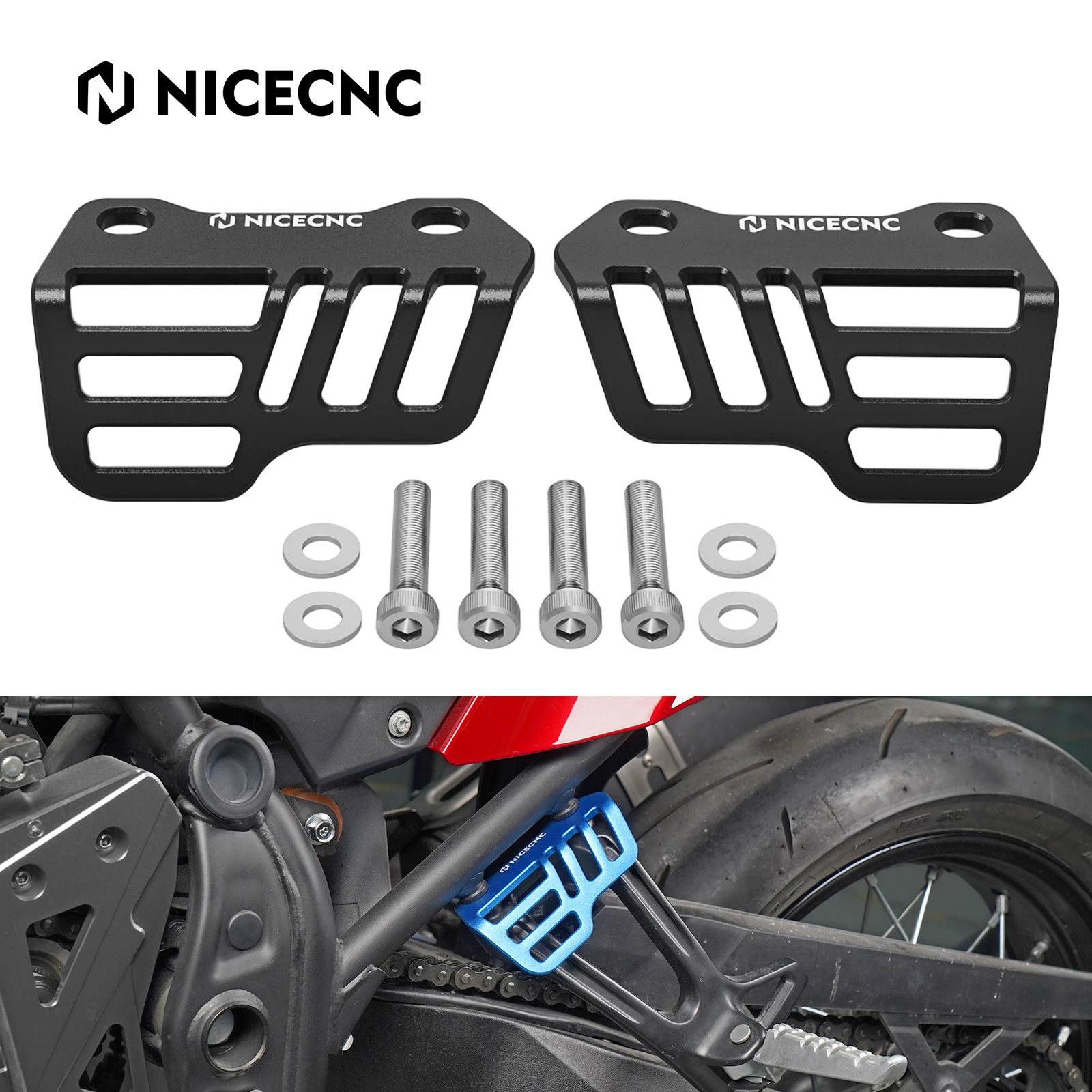 

For 2019-2024 Yamaha Tenere 700 Roll Bag Tie Down Brackets Rack-Less Bags Strapping Hook for Tenere 700 Rally Edition 2020-24