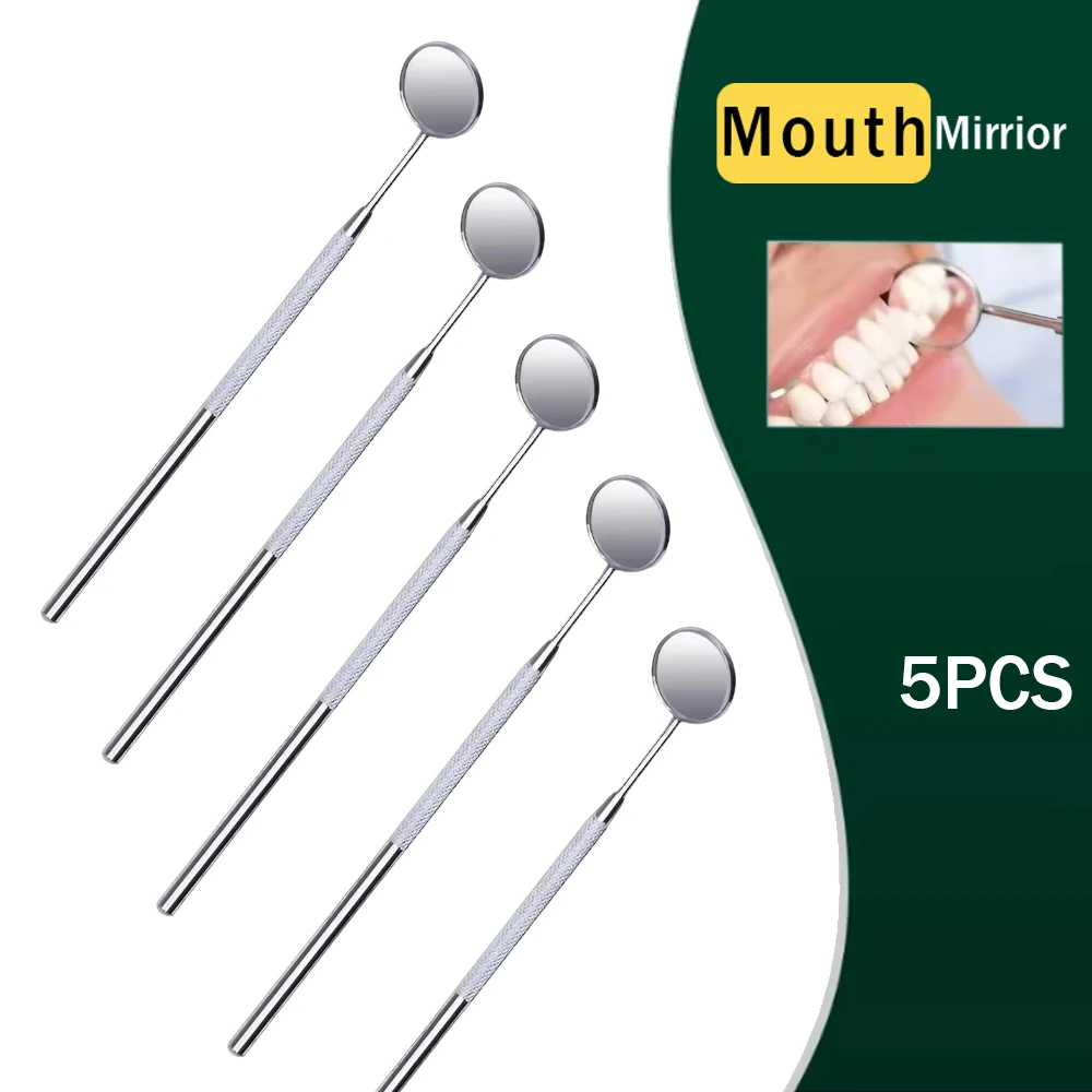 

Dental Mirror with Handle Surgical Instrument for Dentist Mouth Examination and Makeup Application Tool