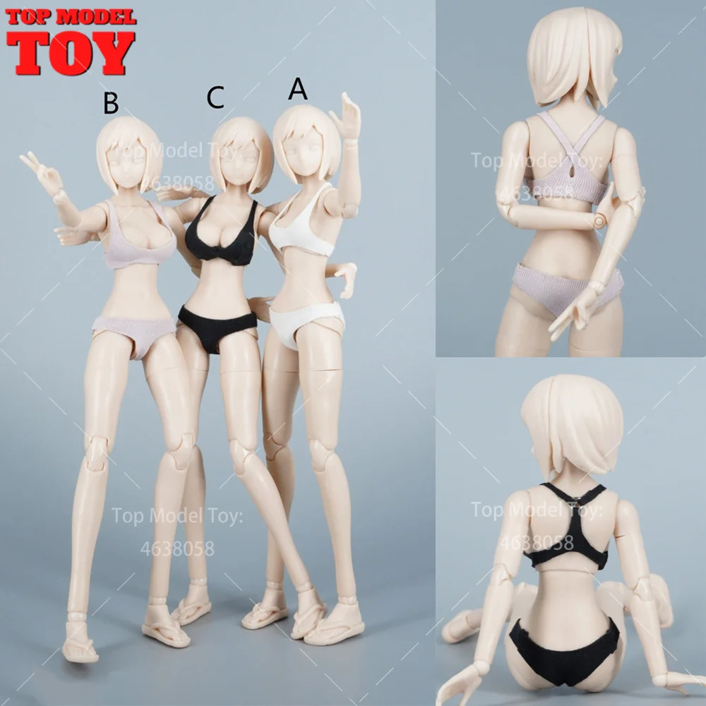 SATOYS SA050 1/12 Female Sports Bra Underpants Underwear Clothes Molde Fit 6'' T86-ST01/02 Soldier Action Figure Body Dolls