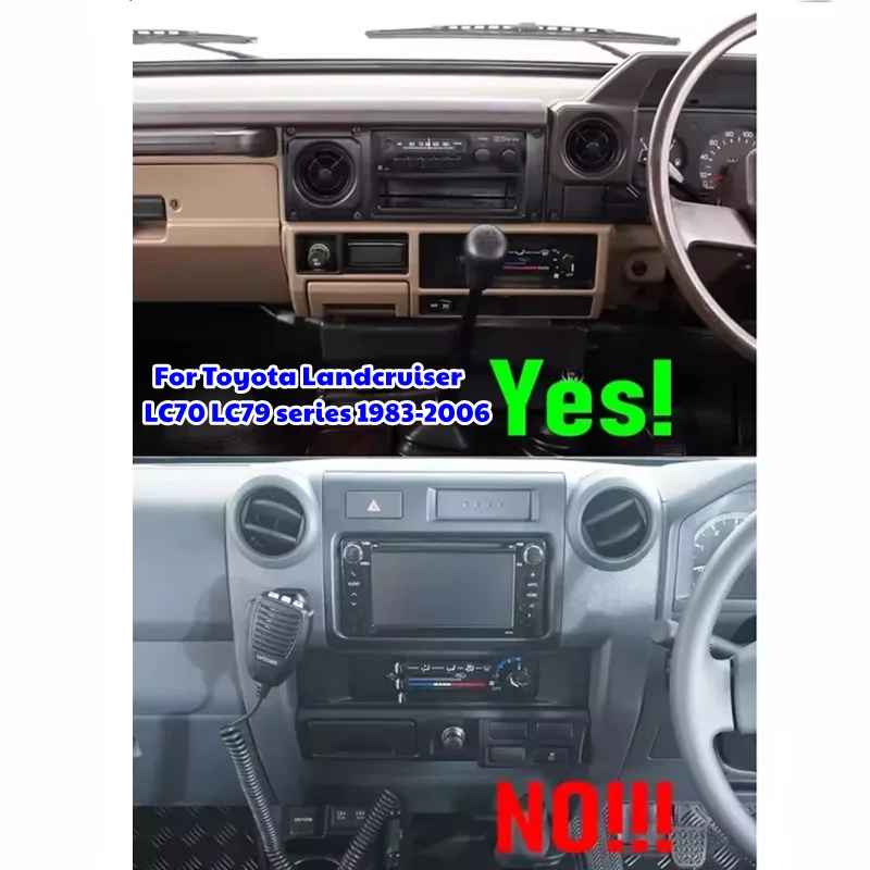 Radio para Auto Android 15 para Toyota Landcruiser Serie LC70 LC79 1983-2006, Estéreo para Auto de 7 Pulgadas, Multimedia, Carplay, Radio Auto Inalámbrica
