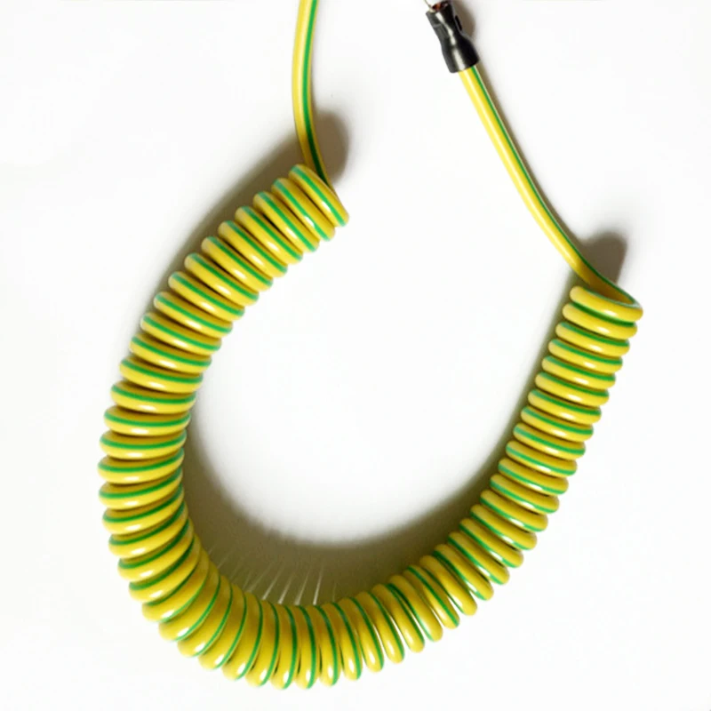 1 core*2.5.0mm2 yellow-green grounding spiral cable PDC grounding cable