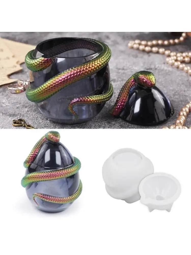 

652F Flexible and Heat Resistant Mould for Resin Crafting Create Unique Snake Eggs Shapes for Art Supplies and Gifts