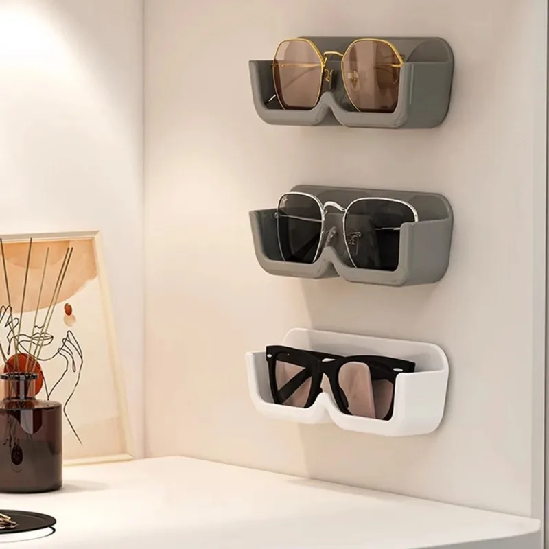 Eyeglasses Organizer Wall Mounted Hole-free Decorative Put Myopia Sunglasses Wall Display Sunglasses Shelf Storage Box