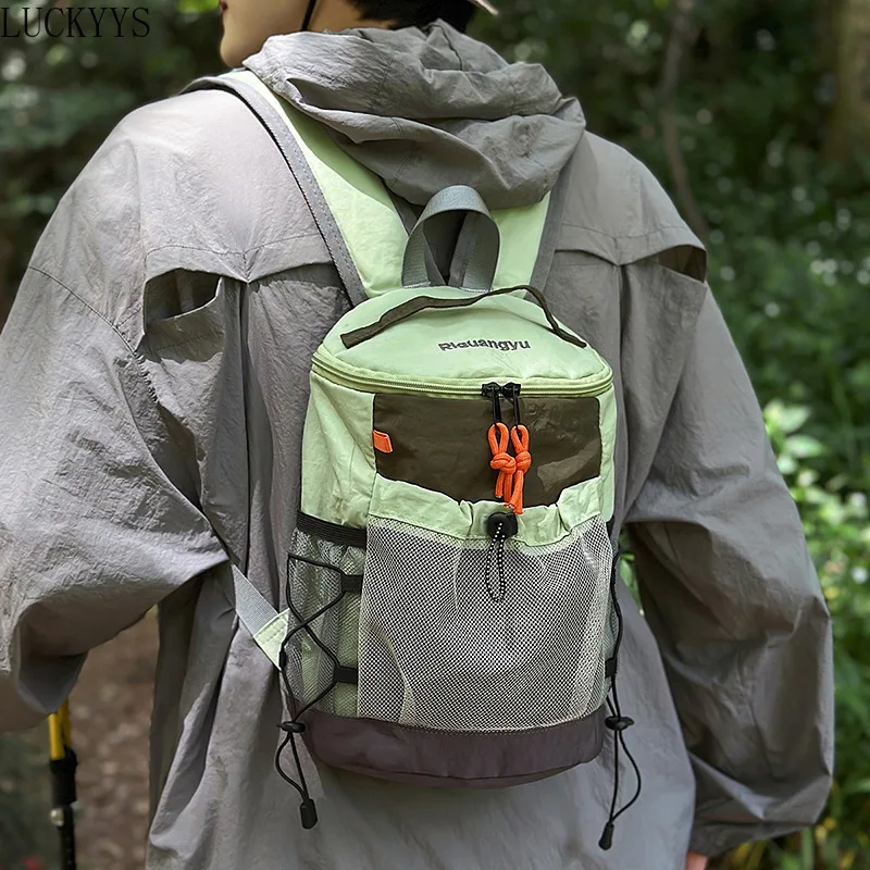 Mountain-style Lightweight Outdoor Backpack Japanese-inspired Hiking College Student Backpack Compact Mini School Bag for Travel