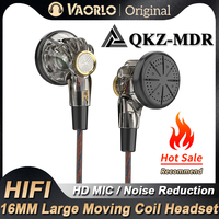 QKZ MDR Flat Head 16MM Dynamic Driver HiFi Headphone With Mic IN-Ear Bass Earbuds Earphone L-Bending 3.5MM AUX Fancier Headset