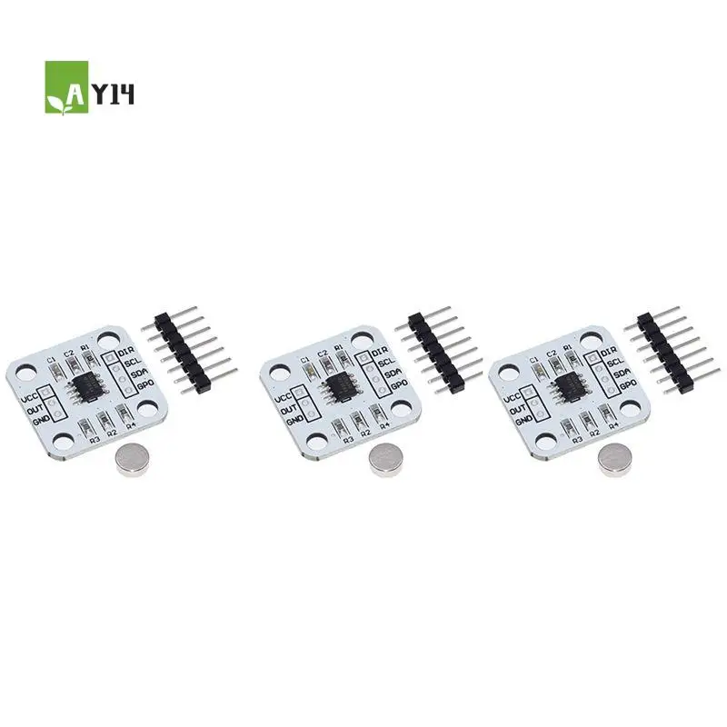 AY14 -3Pcs AS5600 Encoder 12 Bit Precision Magnetic Induction Angle Measuring Sensor Module Electronic Components