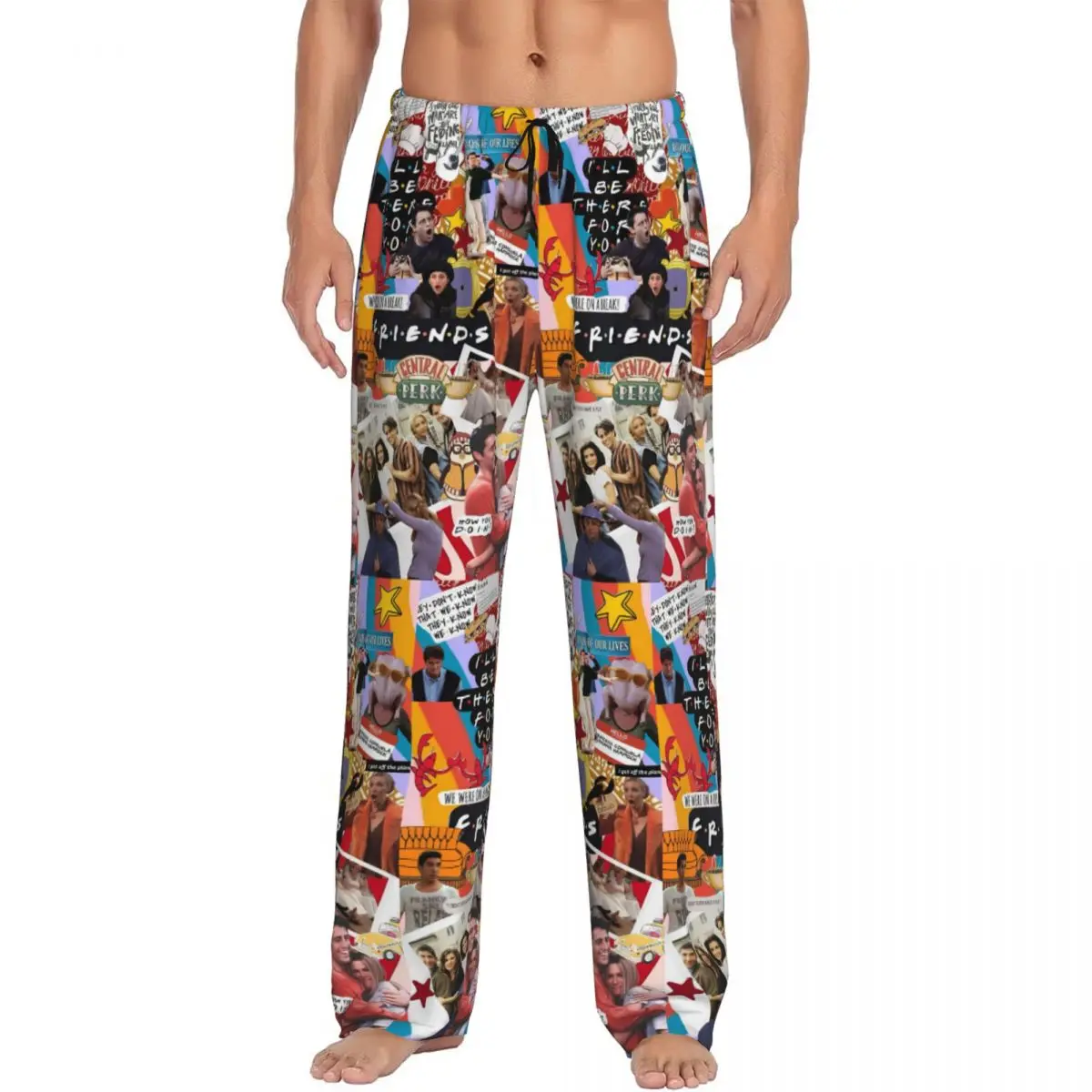 

Custom Printed Friends Pajama Pants Men Sitcom TV Show Sleep Sleepwear Bottoms with Pockets