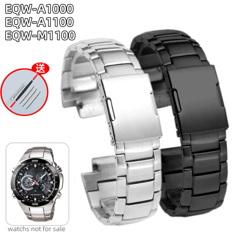 

13mm For Casio EDIFICE Series 5122 EQW-A1000 EQW-A1100 EQW-M1100 Bracelet Stainless Steel Bracelet Chain Metal strap Accessories