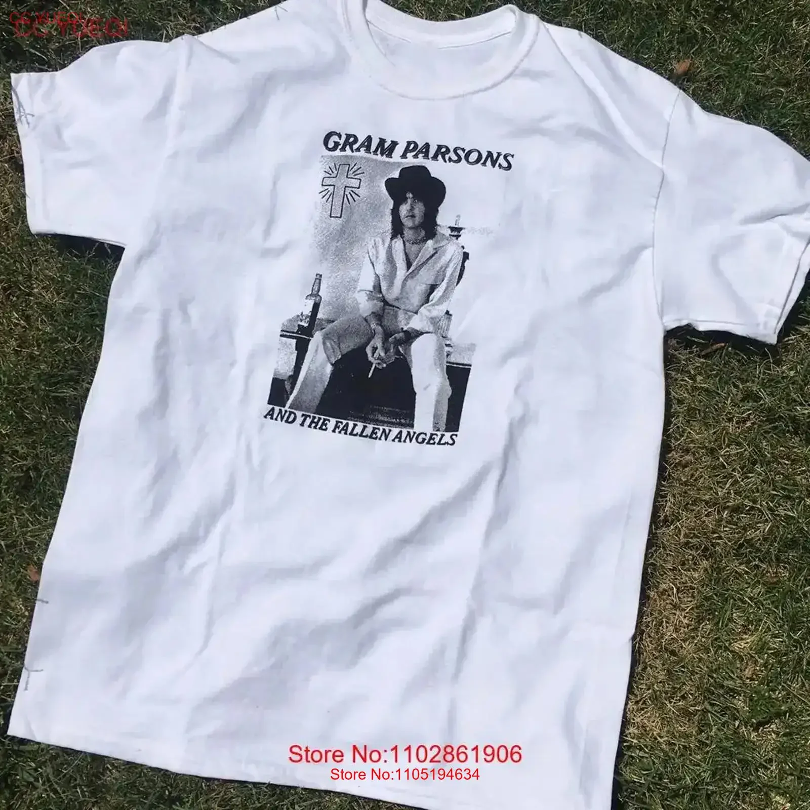 Gram Parsons y The Fallen Angels Camiseta de manga corta Todos los tamaños JA80 vintage Ropa de diseñador lavada Casual Suave
