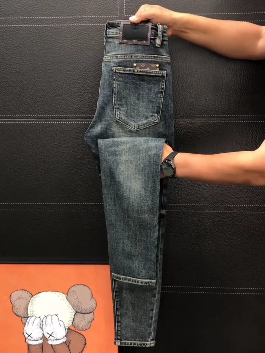 

New Men's Premium Quali Casual Comfortable Faionable Spring Autumn Denim Jeans Small Straight Leg Fit High Waist Waed