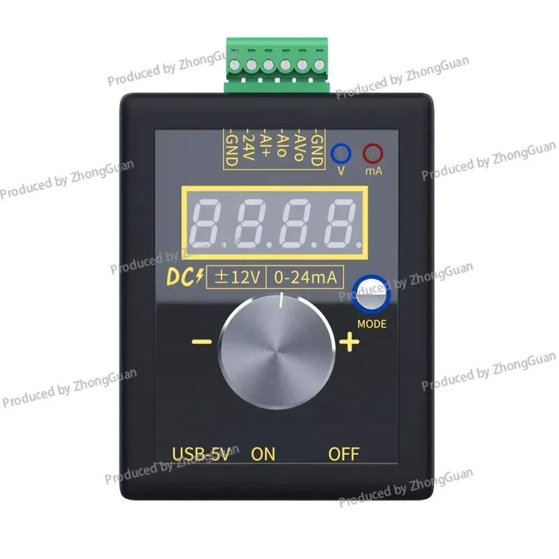 High Precision Handheld Plus or Minus 0-12V/0-4-24 MA Voltage and Current Signal Generator Analog Source Calibrator