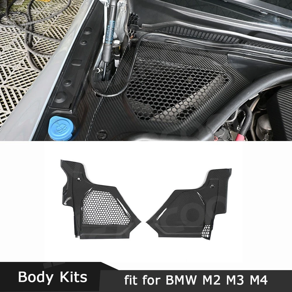 

For BMW G87 G80 G82 G83 M2 M3 M4 2021+Dry Carbon Fiber Engine Bay Cowls Filter Water Cowl Panel Cover Body Kits