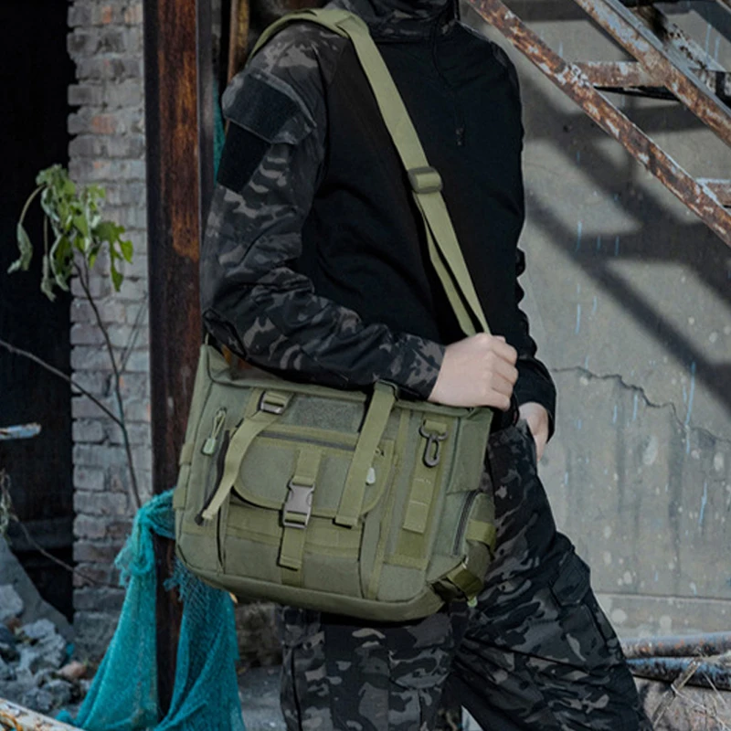 

Tactical Men Shoulder Bag Large Storage Outdoor Travel Hiking Camping Commuting Crossbody Bags Molle Short Trip Messenger Pack