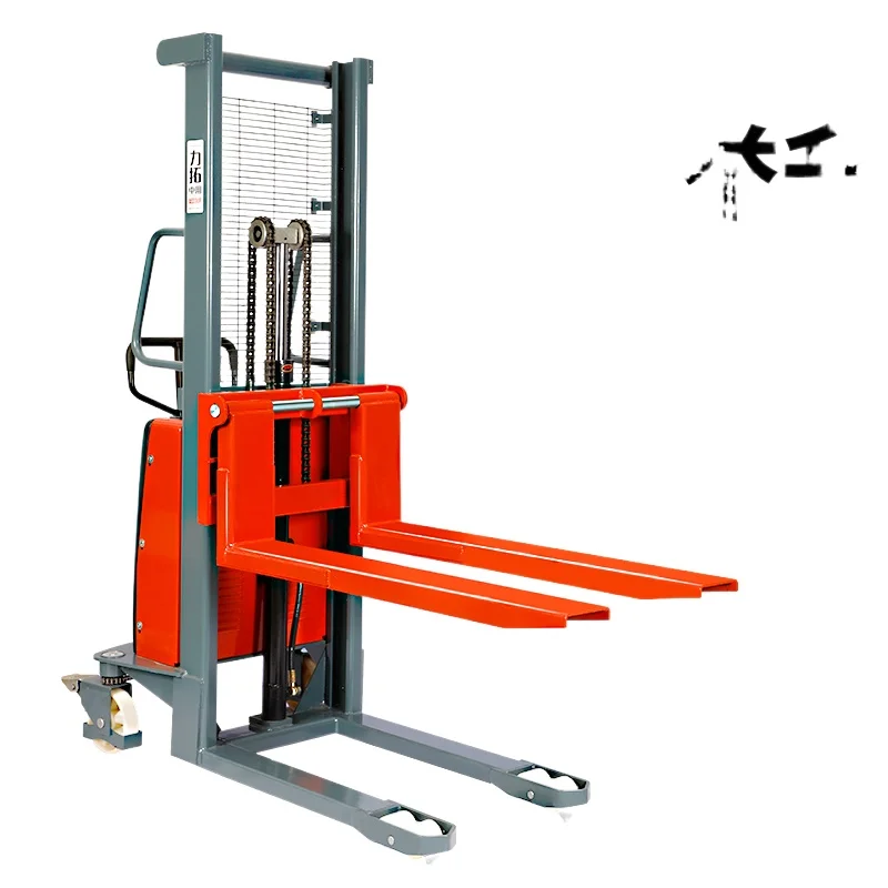 XC Semi-Electric Stacker Lifting Machine Hydraulic Forklift Truck Full Electric Lift