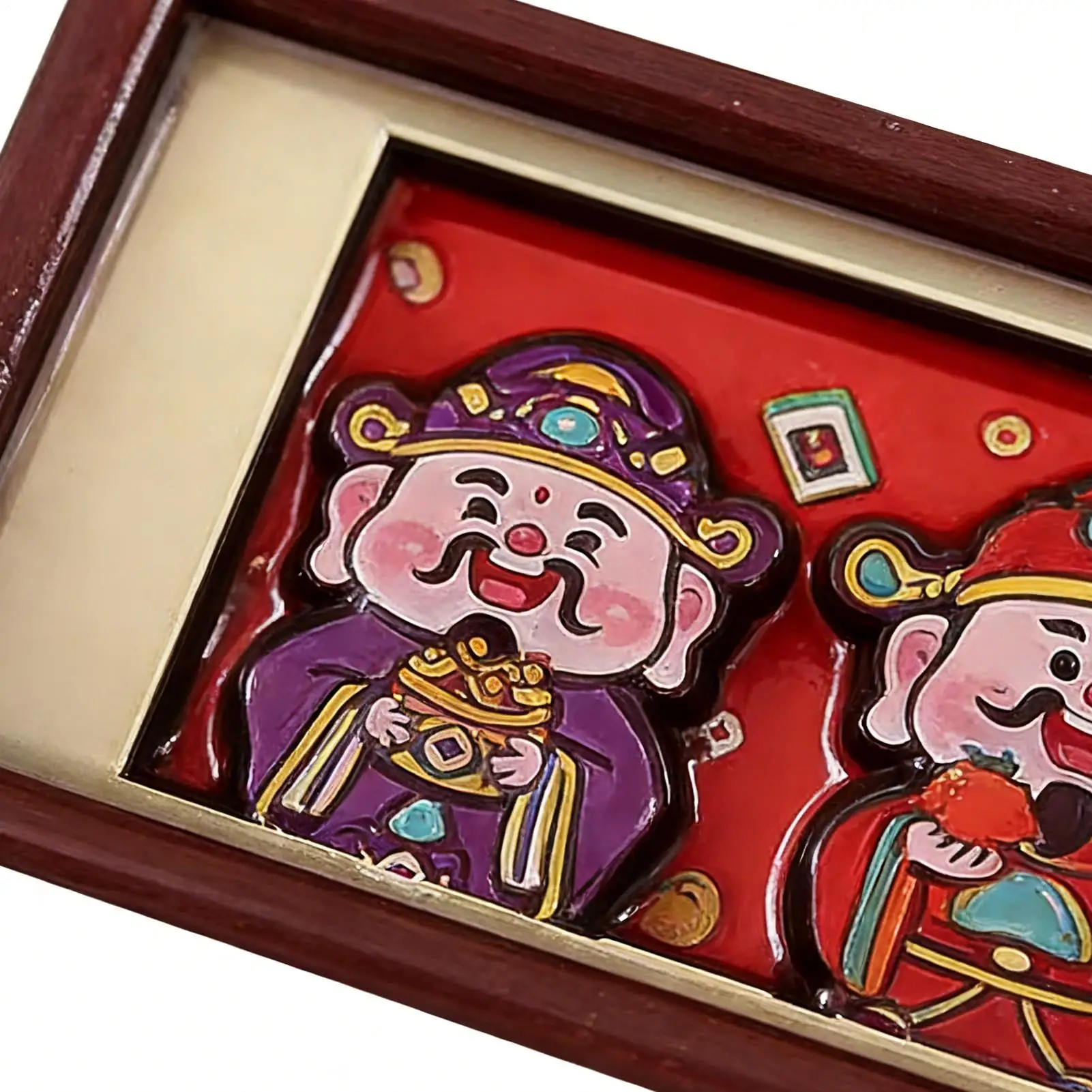 Refrigerator Magnets Slim Lightweight Couple Design Refrigerator Magnets God Of Wealth For Home Locker Car Metal Plates