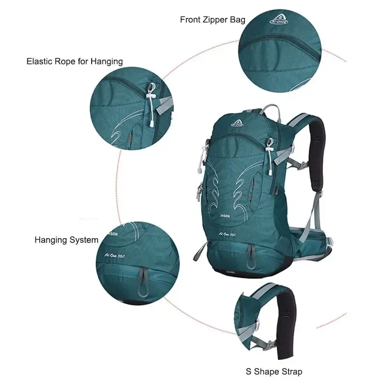 Outdoor Hiking Backpack for Men, Sports, Climbing Bag, Camping, Mountaineering Bag, Travel, Trekking, Motorcycle Rucksack, 30L