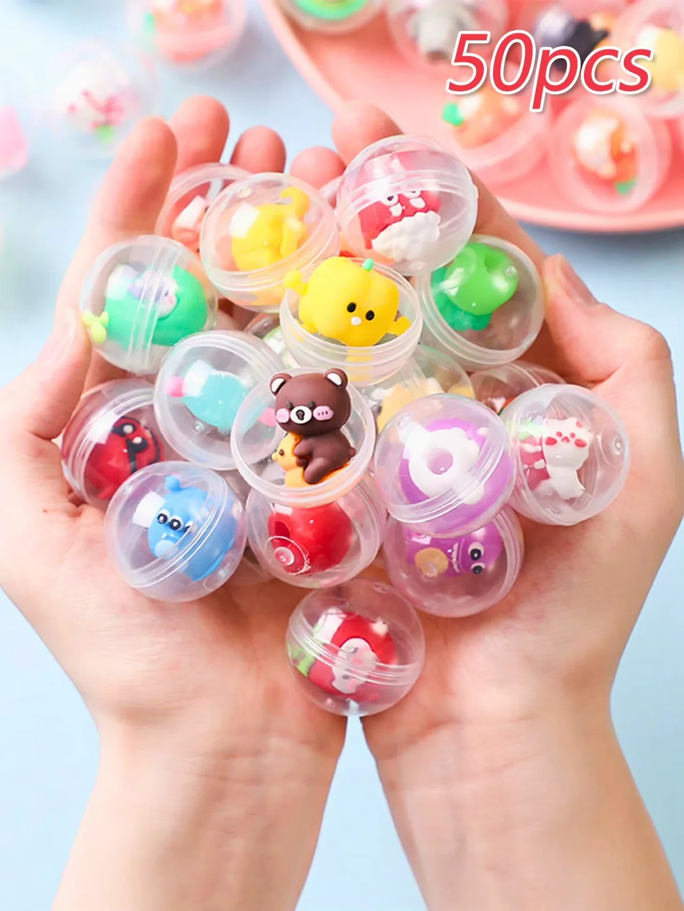 50 Bonecas em Cápsulas, Caixa Surpresa, Mini Cápsulas Redondas e Fofas, Lembrancinhas Perfeitas para Festas, Prêmios para Sala de Aula